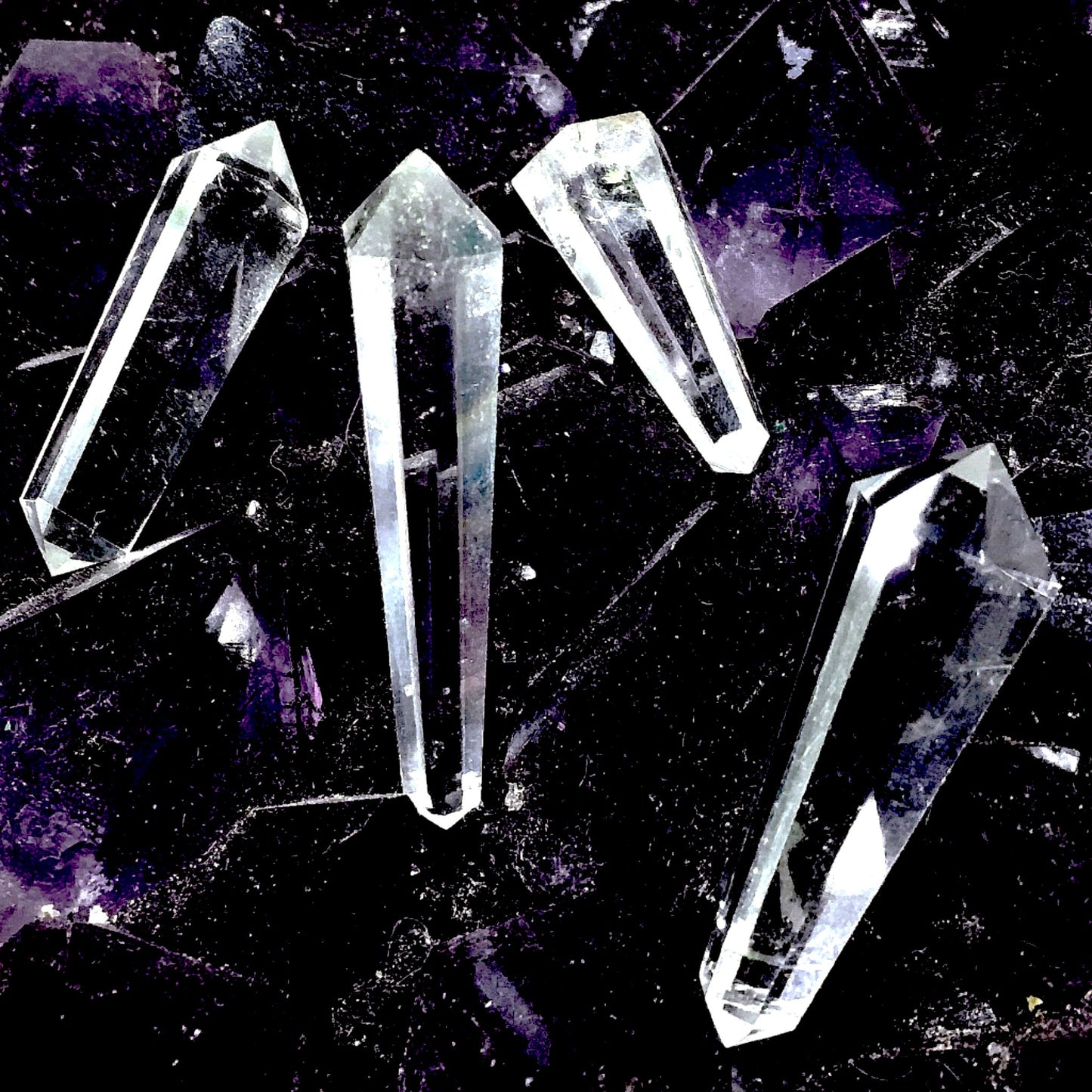 Quartz Double Terminated Polished Slender Points | New Earth Gifts