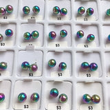 rainbow hematite earrings - new earth gifts