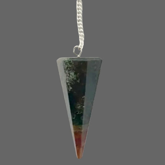 Rainforest Jasper Faceted Pendulum | New Earth Gifts