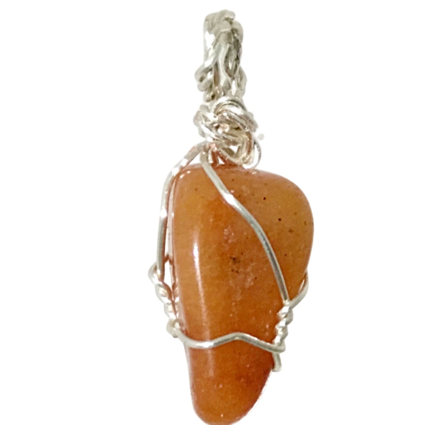 Tumbled Gemstone Pendant - Red Aventurine For Sale New Earth Gifts