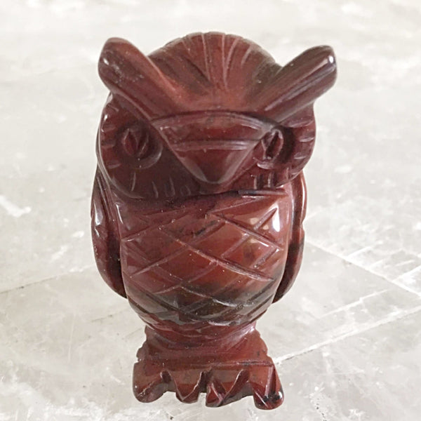 Breciated Jasper Gemstone Owl | New Earth Gifts