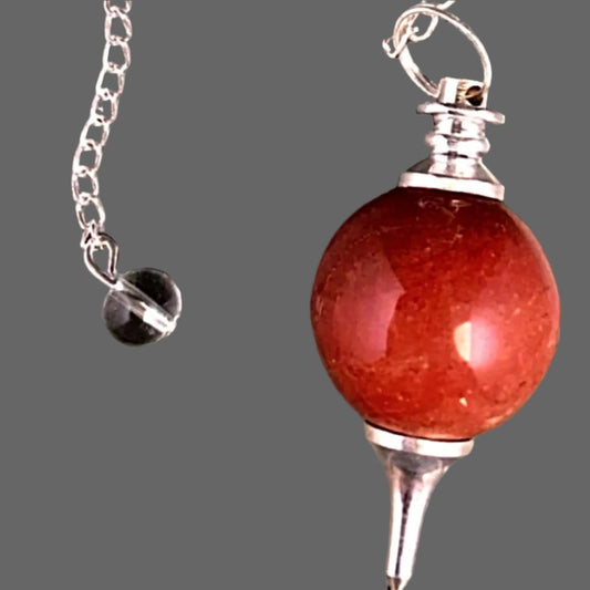 Red Jasper Sphere Pendulum - New Earth Gifts