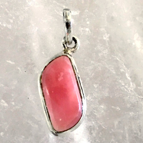 Rhodochrosite Dainty Freeform Pendant - New Earth Gifts