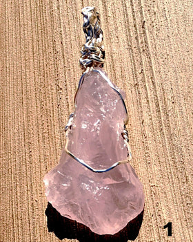 Rose Quartz Free Form Pendant - New Earth Gifts and Beads
