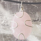 Rose Quartz Unusual Wrap Pendant | New Earth Gifts