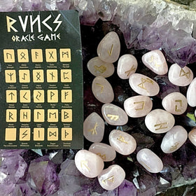 Rose Quartz Rune Stones | New Earth Gifts