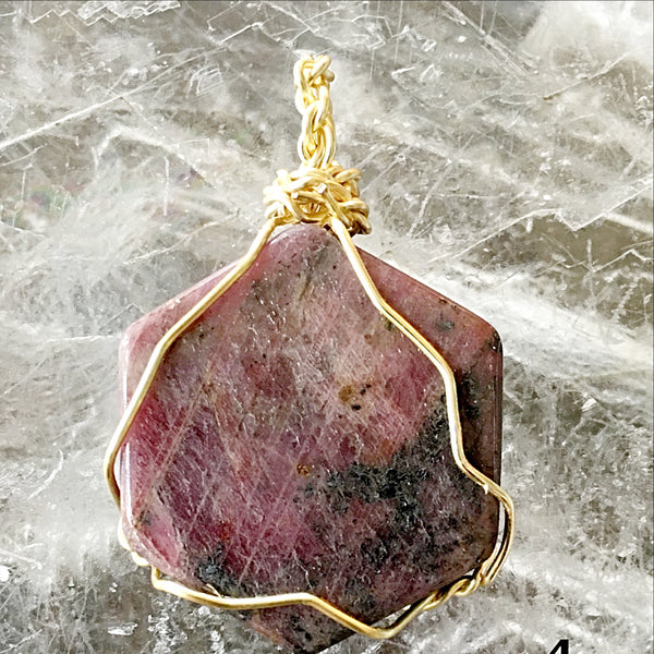 Ruby In Zoisite Pendant - new earth gifts