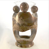 Soapstone Oil Burner - Dancing Circle - New Earth Gifts