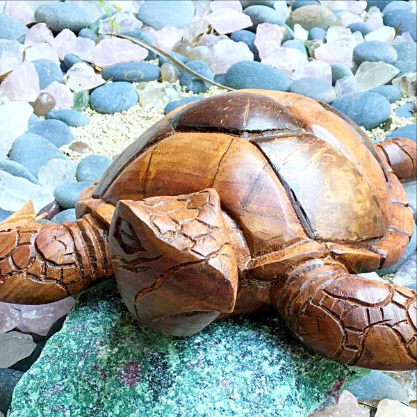 Wood Hand Carved Sea Turtle - New Earth Gifts and Beads