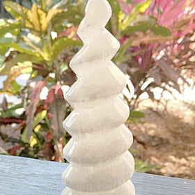 Selenite Polished Swirl Tower - New Earth Gifts