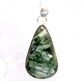 Seraphinite Teardrop Pendant Sterling Silver - New Earth Gifts