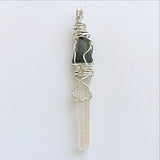 Moldavite & Lemurian Mixed Pendant -  New Earth Gifts