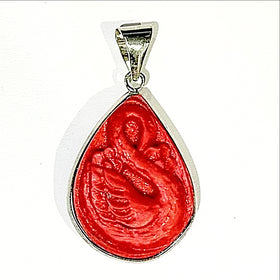 Cinnabar Pendant of Swan Symbol - New Earth Gifts