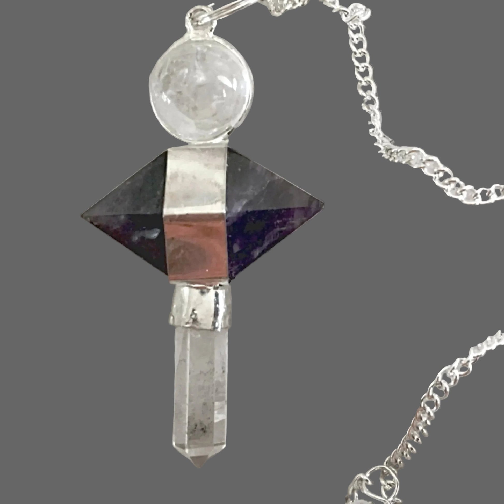 Amethyst Crystal Double Terminated Pendulum - New Earth Gifts