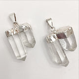 double quartz points pendant - new earth gifts