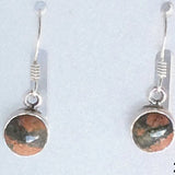 Unakite 8mm Oval Dangle Earrings | New Earth Gifts