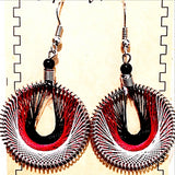 Thread Earrings Central American Style Multi Colors -New Earth Gifts