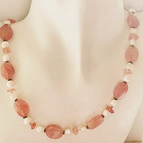 cherry quartz necklace