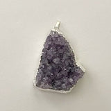 Amethyst Drusy 50mm Pendants Foil Wrap