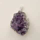 Amethyst Drusy 50mm Pendants Foil Wrap