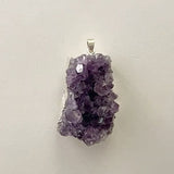 Amethyst Drusy 50mm Pendants Foil Wrap