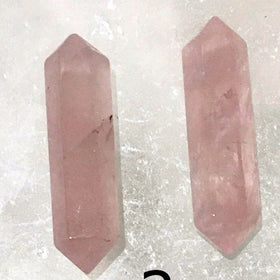 Rose Quartz Double Terminated Points Set of 2 - New Earth Gifts and Beads