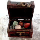 Treasure Chest of 12 Zodiac Tumbled Gemstones - New Earth Gifts and Beads