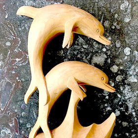 Wood Dolphin Carvings - New Earth Gifts and Beads