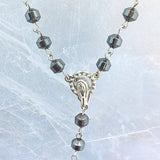 Rosary of Hematine and Crystal Beads - New Earth Gifts and Beads