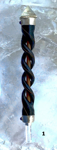 Rosewood and Copper Wand with Crystal Points - New Earth Gifts