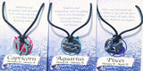 Zodiac Pewter Pendant Necklaces - Capricorn, Aquarius, Pisces - New Earth Gifts and Beads