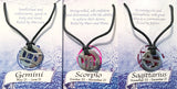 Zodiac Pendant Necklaces - Gemini, Scorpio, Sagittarius - New Earth Gifts and Beads