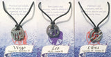 Zodiac Pewter Necklaces - Virgo, Leo, Libra - New Earth Gifts and Beads