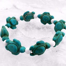 Sea Turtle Gemstone Bracelet - New Earth Gifts and Beads