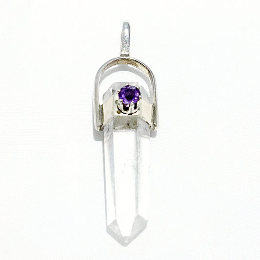 Crystal Quartz Double Terminated with Amethyst Accent - New Earth Gifts