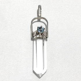 Crystal Quartz Double Terminated with Blue Topaz Accent - New Earth Gifts